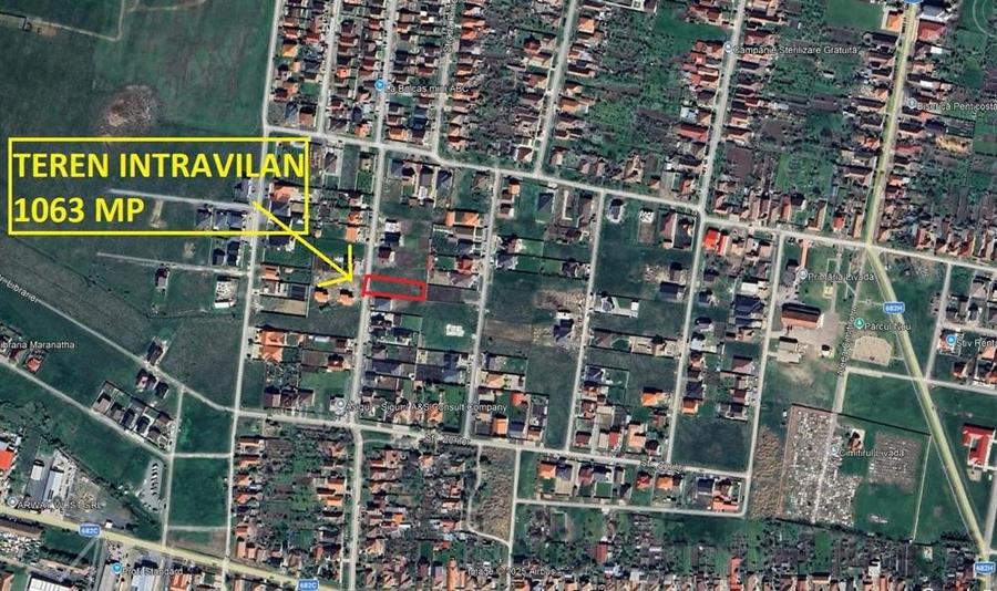 Teren de 1063 mp, în Livada