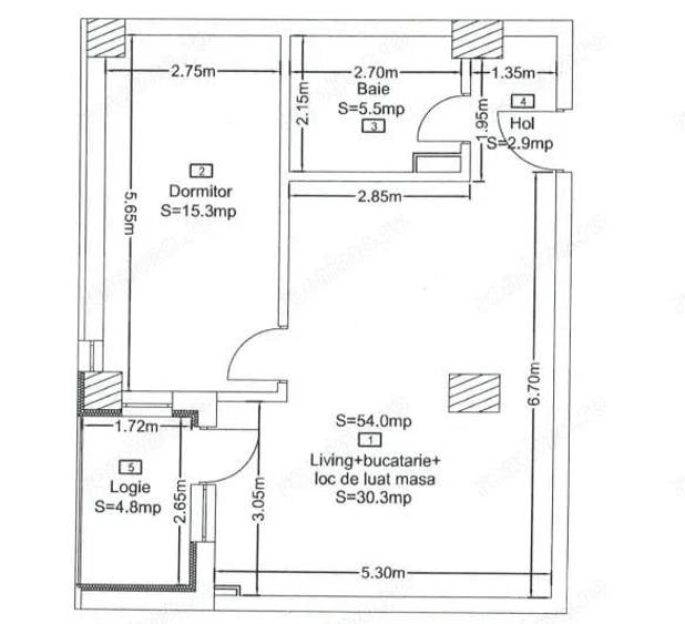 Apartament 2 camere, 54 mp, bloc nou, zona Corneliu Coposu - 1
