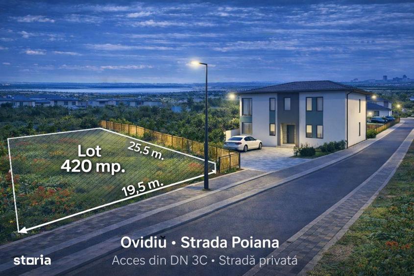 Vanzare Teren 420 mp. Ovidiu cartier nou - 1