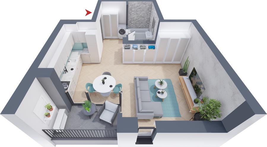 Apartament 2 camere | Cartier verde, vibe liniștit, Nord One Torontal - 1