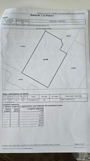 Teren 851 mp pe strada inchisa in zona A Dumbravita - 2
