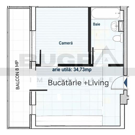 Apartament de 2 camere, modern, parcare, zona Restaurant Regal - 1