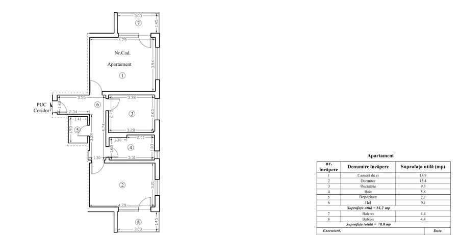 Apartament nou, modern, cu 2 camere și 2 balcoane – Bartolomeu Nord, Brașov - 35