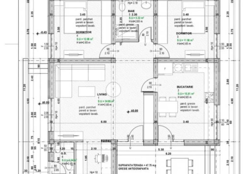 Casa individuala 3 camere 144 mp utili, teren 900mp, Razv - 7