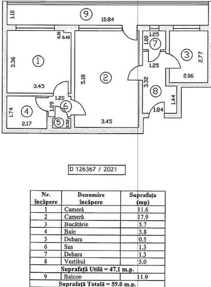 Apartament 2 camere | Renovat complet | 47 MP | Domenii - 11