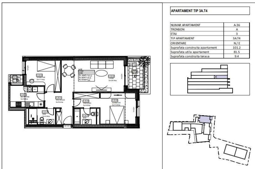 Apartament 3 camere lux, imobil nou, et 3/5 - Central/Eminescu - 4