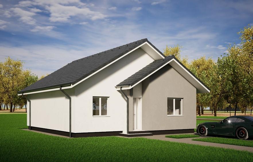 Casa plan Parter,90 mp,HLINCEA,teren 334 mp. - 3