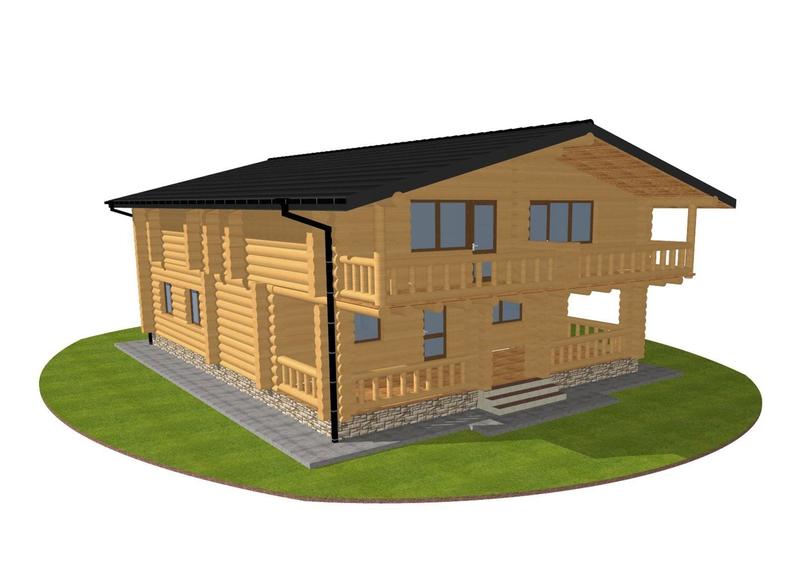 Vand cabana lemn rotund - 5