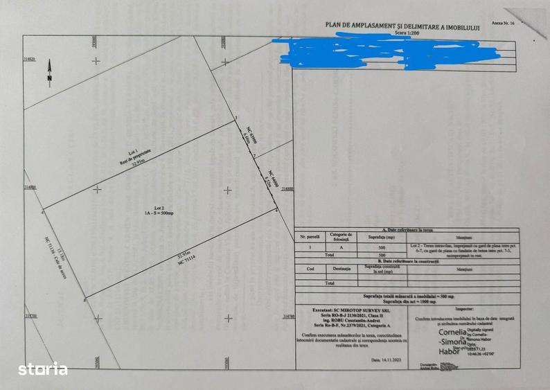 Teren intravilan 500 mp in Comuna Berceni zona de case - 1