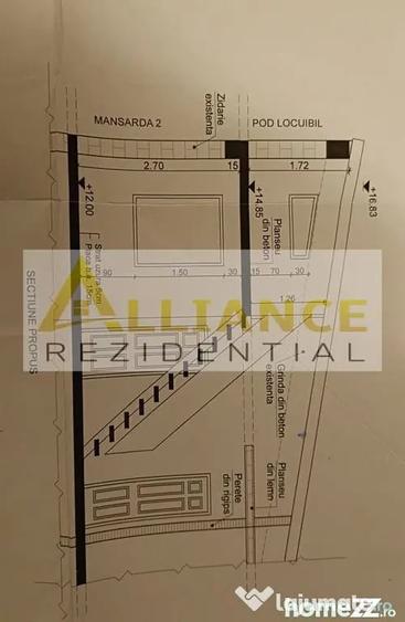 Apartament cu 2 camere decomandat în Exterior Vest