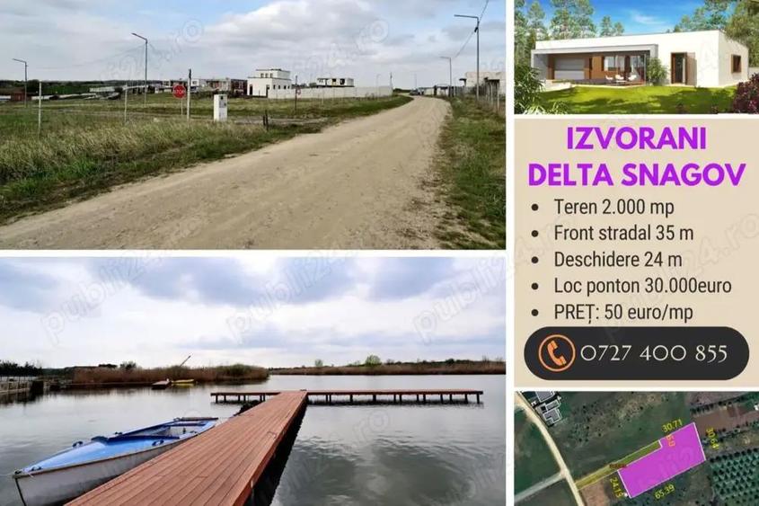 VANZARE TEREN 2000 mp 50euro mp intravilan utilitati in Izvorani la 140 metri de Delta SNAGOV - 10