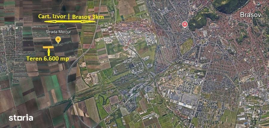 Teren Investitie 6300mp Sacele - 10m de Utilitati in Raza Soarelui - 1