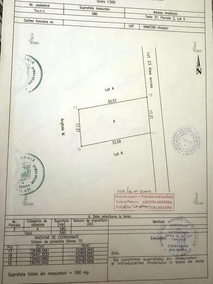 Teren 580 mp Vanatori | Acces stradal + privat | 44 /mp! - 4