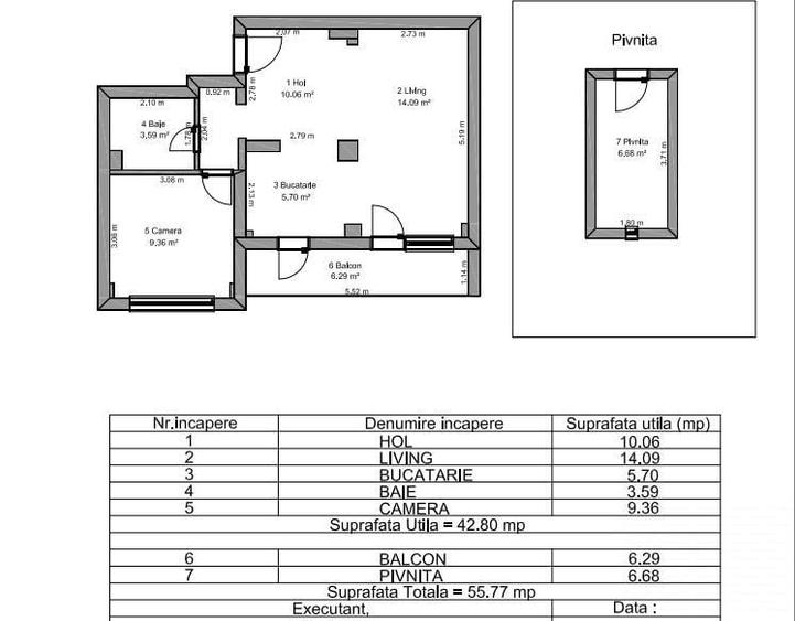 Oportunitate imobiliară 2 camere pe strada Siretului, Sibiu. - 17