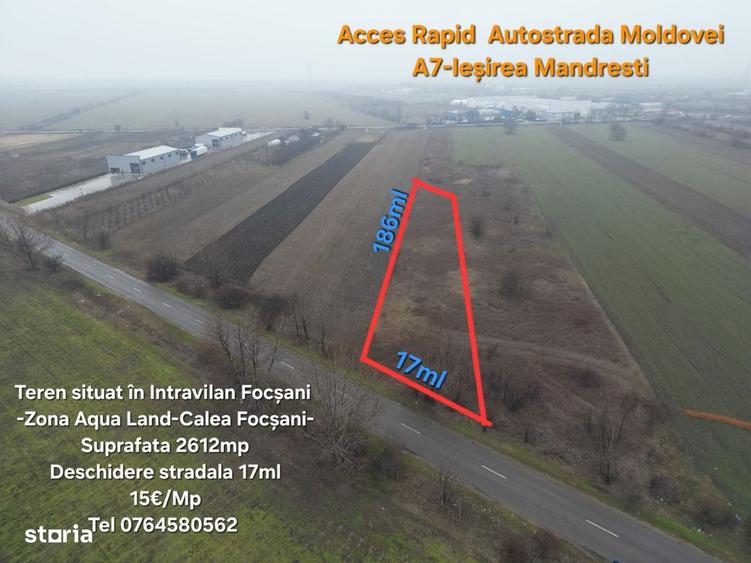 Teren Intravilan Focsani 2600mp-Zona Aqua Land-Calea Focsani - 5