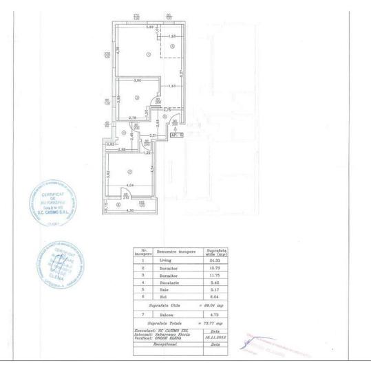 Apartament cu 3 camere decomandat în Central