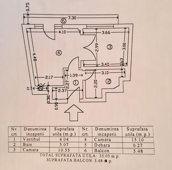 2 camere strada Boteanu 41 mp et 2 balcon, bloc aflat in consolidare - 3