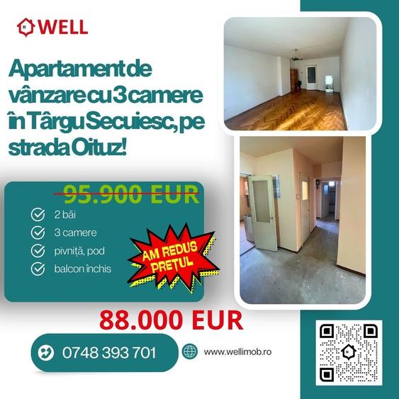 Apartament de vânzare cu 3 camere în Târgu Secuiesc, pe strada Oituz! - 13