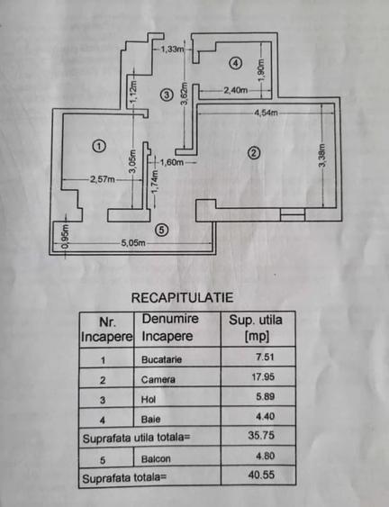 Tudor Vladimirescu-Iulius Mall-1 Camera  Decomandat 40mp-bloc nou intabulat - 9