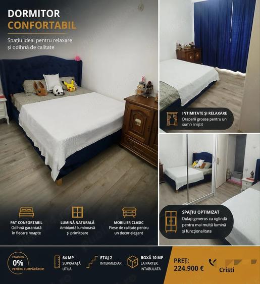 Apartament cu 2 camere decomandat în Tomești