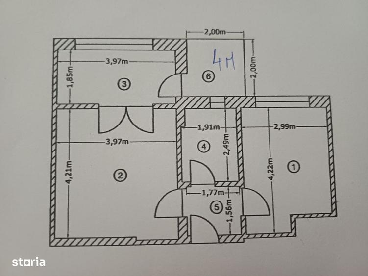 Apartament cu 2 camere în Central