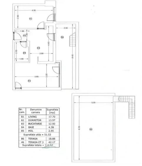 Unirii I Ap 2 camere | Terasa 40 mp I Comision 0 | Metrou 3 min | - 8
