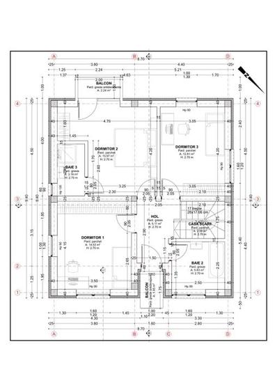 Casa  4 camere,2 bai,136 mp, 550 mp teren zona Corunca - 6