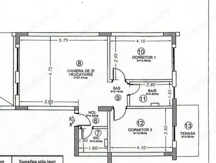 Apartament cu 3 camere semicentral - 1