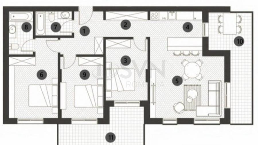 REA1026493 Apartament 4 camere Barbu Vacarescu Floreasca - 2