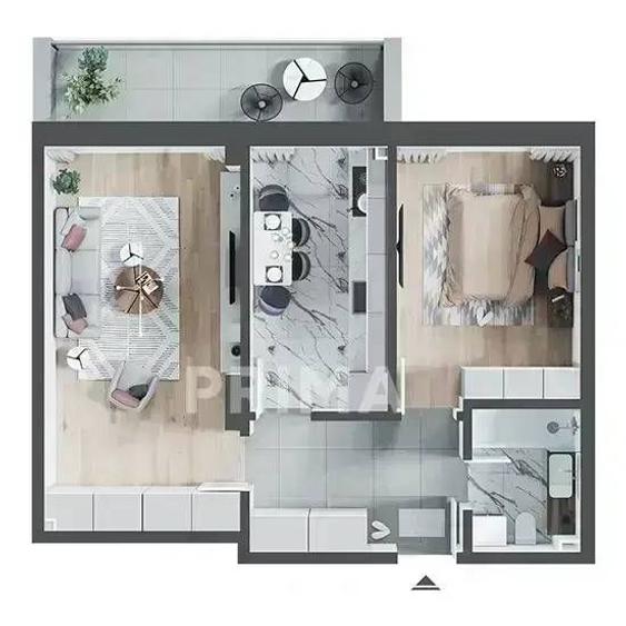 Apartament 2 camere | Vienna S | Bucatarie separata | Finisat | ARENA - 8