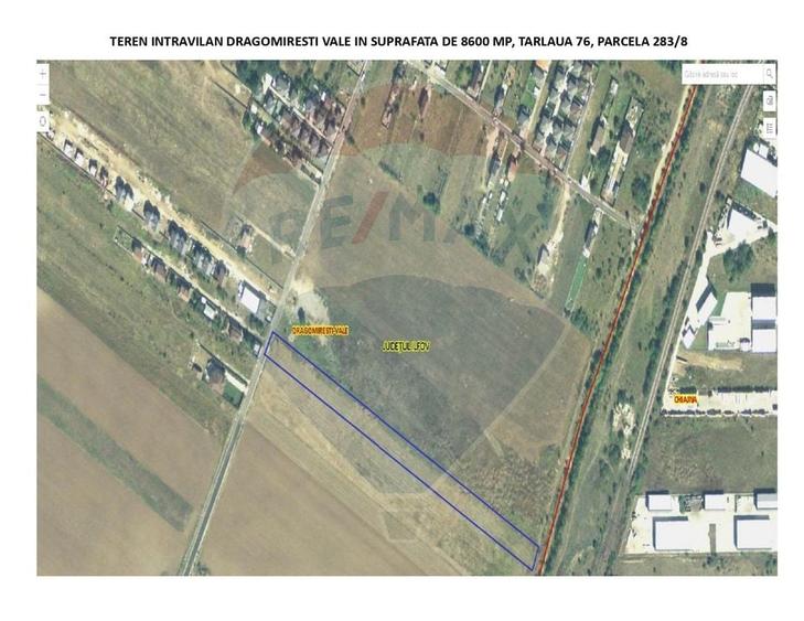 Vanzare teren intravilan 8,600mp Dragomiresti-Vale - langa A0 si A1 - 2