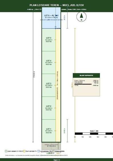 Teren Intravilan Ilfov comuna Nuci / Loturi 530 mp /Curent/Asfalt - 2