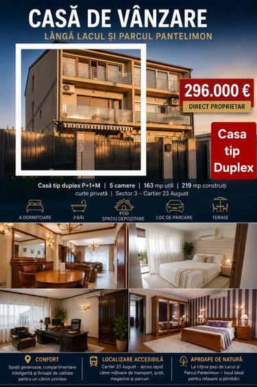 Casă duplex P+1+M | 5 camere | 163 mp utili | curte privată | Sector 3 - 8