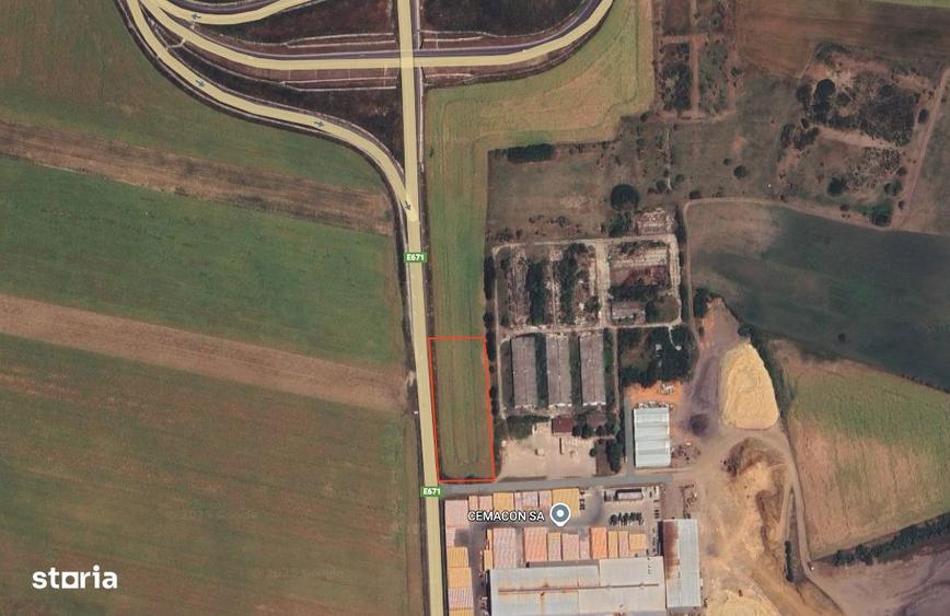Teren intravilan 5.000 mp, zona industriala langa ?oseaua E671 - 2