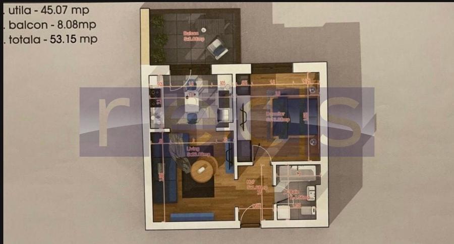 Apartament cu 2 camere semidecomandat în Theodor Pallady
