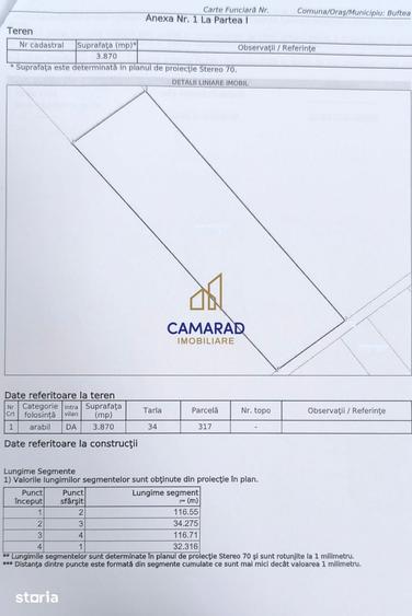 TEREN INTRAVILAN 3.870 MP BUFTEA | ZONA TAMASI | FRONT STRADAL 32 - 10