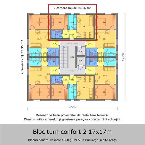 Apartament cu 2 camere decomandat în Sălăjan