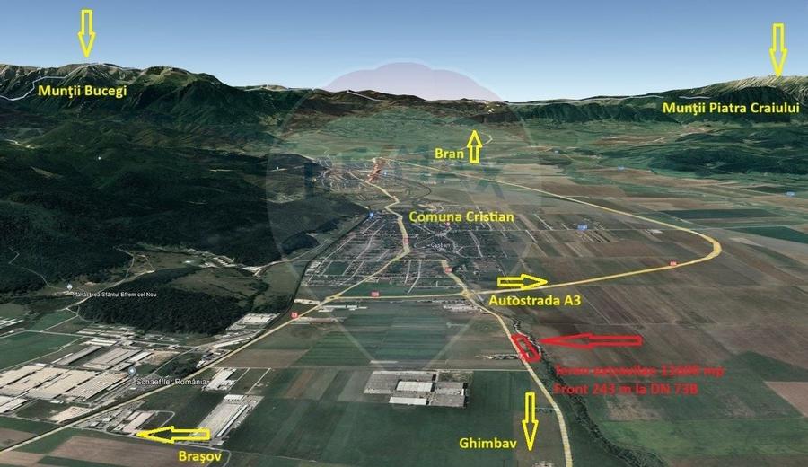 Teren 11600 mp, front la DN73B, Cristian - 1