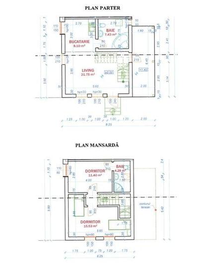 Duplex cu 3 camere cu Canalizare în Nord-Est