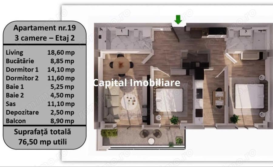 Apartment for sale, 3 Rooms, Brasov, Tractorul Apartment for sale, 3 Rooms, Brasov, Tractorul