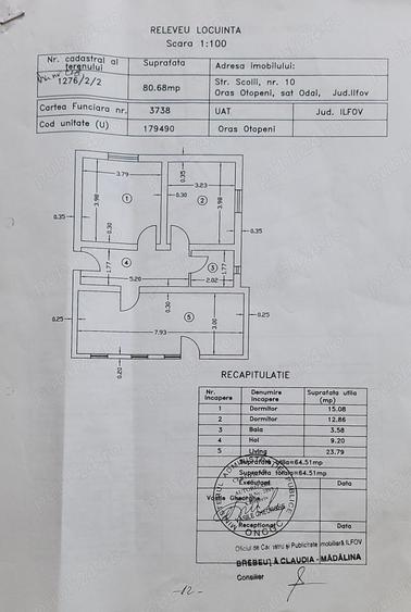 Vand teren si casa 3 camere, in Otopeni, Odai, teren 204 mp - 3
