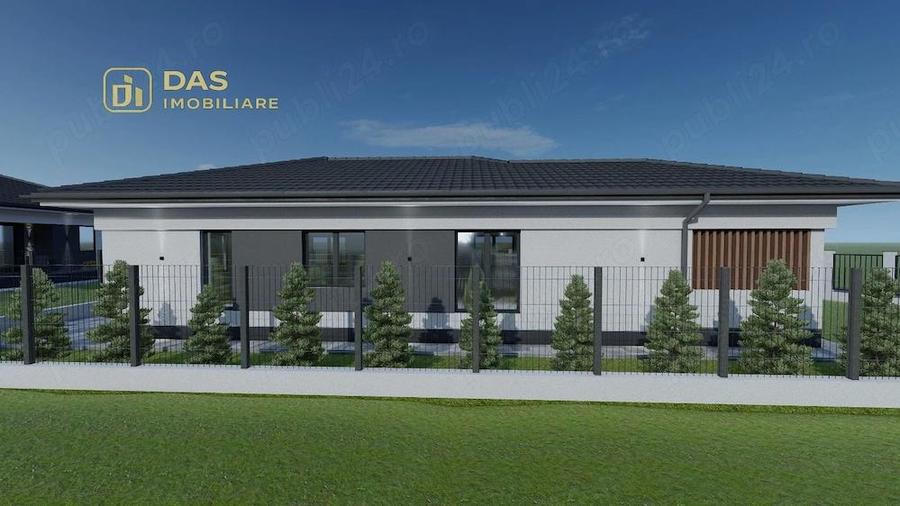 Casa pe un nivel, constructie la rosu situata in Grosi - 3