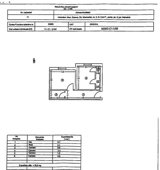 Apartament cu 2 camere decomandat în Central