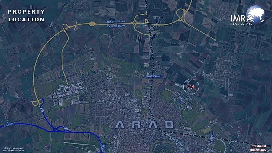 1.87 HA - Teren de Vanzare - Arad N-E (P.U.Z. Retail Aprobat) - 2