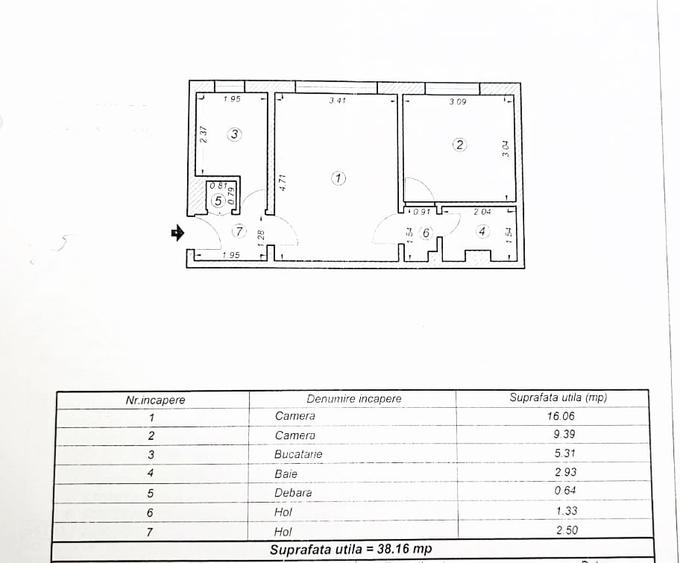 Apartament 2 camere - Casa de Cultura - 81.000 euro (Cod E12) - 7