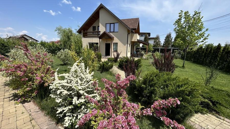 Casa 3 dormitoare + birou, 150 mp, curte 750 mp, Petresti Corbeanca, mobilata, incalzire pardoseala - 1