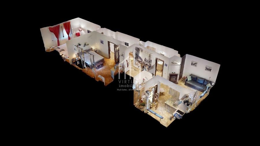 Apartament cu 3 camere semidecomandat, mobilat în Ultracentral