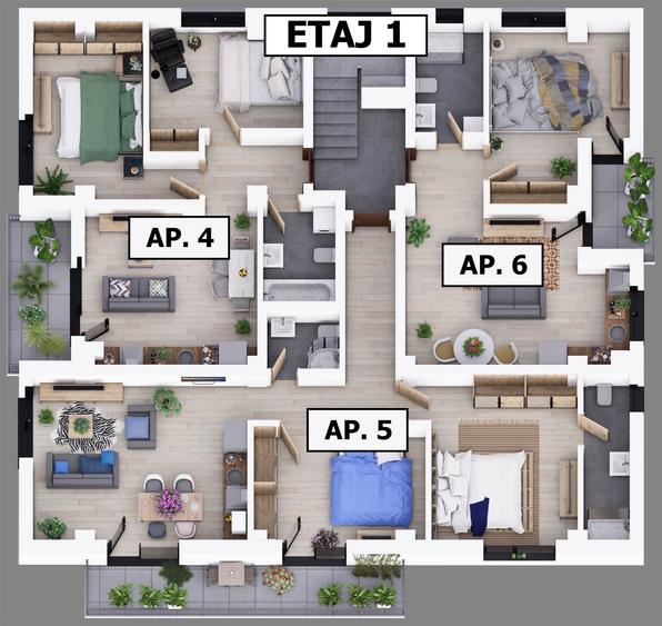 Apartament 3 camere strada Maramures | Parc Unirii | Proiect nou | - 4