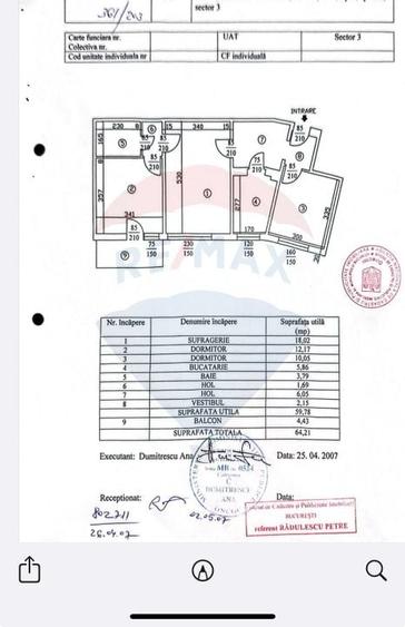 Apartament cu 3 camere de vânzare în zona 1 Decembrie 1918 - 9