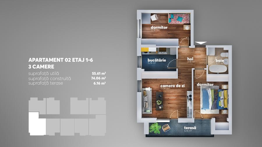 Apartament 3 Camere Bloc Nou , Aparatorii Patriei - 1